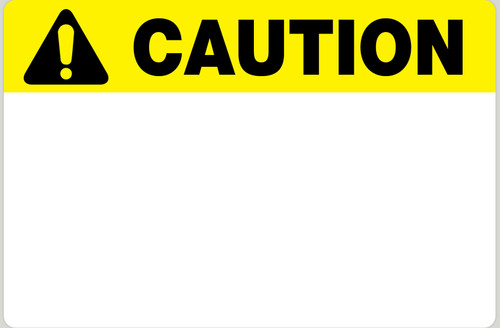 LabelTac 4 and Pro Model Die-Cut Caution OSHA Header Roll
